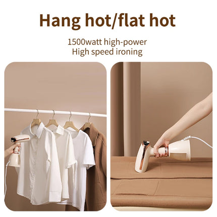 1500W Handheld Garment Steamer Fabric Clothes Ironing Iron 280ml Portable Quick Heat Ironing 280mL
