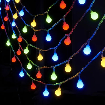 Fairy Lights Garland LED Ball String Lights Waterproof for Christmas