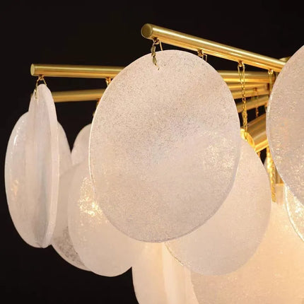 Nordic Scrub Glass Ceiling Chandelier Iron E14 For Living Room Table Bedroom Hall Home Luxury Decor Lusters Lighting Luminaires