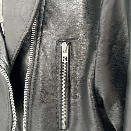 2024New Coal graysty le Women's washed leather jacket with belt, short coat with downgraded zipper and vintage lapel jacket