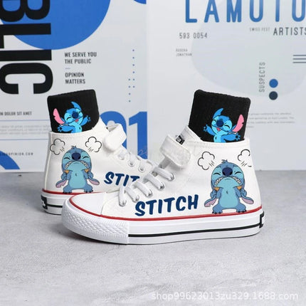 Lilo And Stitch Kids Canvas Sneakers Boys Fashion Anti-slip Breathable Sports Shoes