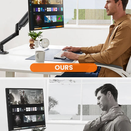 Single Monitor Bracket Up To 32 Inches And 19.8 Lbs Per Screen Computer Desk Mount Stand Adjustable Gas Spring
