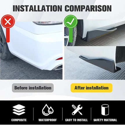 48cm Car Skirt Spoiler Rear Lip Side Skirt Winglets Diffusers Extension Rocker Splitters Corner Valance For BMW For Benz