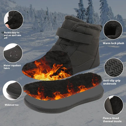 Winter Children Shoes Plush Waterproof Fabric Casual Non-Slip Boys Girls Shoes Rubber