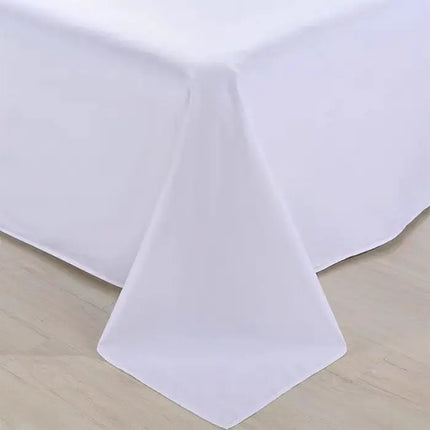 One Piece of Single Bed Sheetss (Excluding Pillowcases and Pillow Cores) Washed Material Pure White Hotel Bed Sheetss B&B Single and Double Home Use
