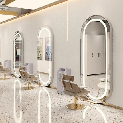 Barber Shop Mirror Hanging Wall LED Light mirror Luxury Household Mirrors Dressing Room Full-Length Mirror Net Red Mirror