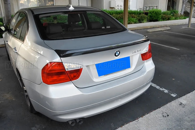 e90 Real Carbon Fiber Rear Trunk Spoiler for BMW e90 3 Series 320i 320d Dedicated Tail Modified Ducktail Lip Wing 2005-2011
