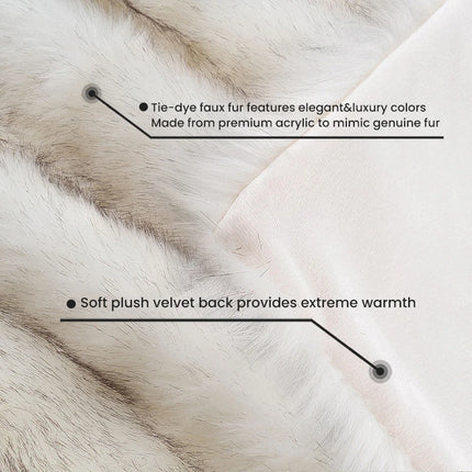 Blanket Plaid Throw for Sofa Luxury Fox Fur Throw Blanket Winter Warm Fluffy Soft Blankets