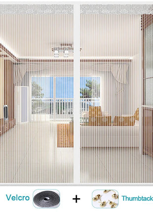 Large Tool-free Magnetic Mosquito Net Summer Anti Bug Fly Door Curtains Mesh Auto Closing Door Screen Anti Bug Fly Door Screen