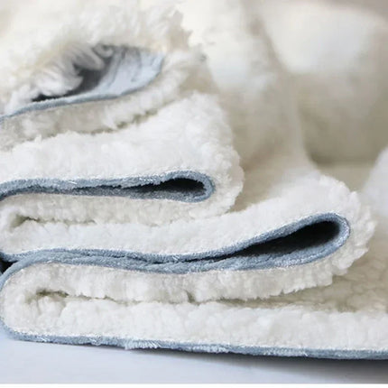 warm coral fleece cape blanket winter office students wearable nap blanket