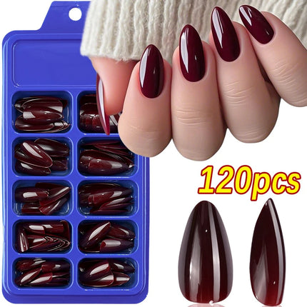 576pcs/Box Colorful Fake Nails Black Red Design