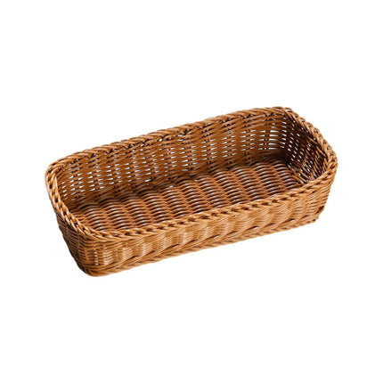Imitation Rattan Hotel Restaurant Knife And Fork Basket Chopstick Storage Box Seasoning Jar Storage Basket Woven Basket