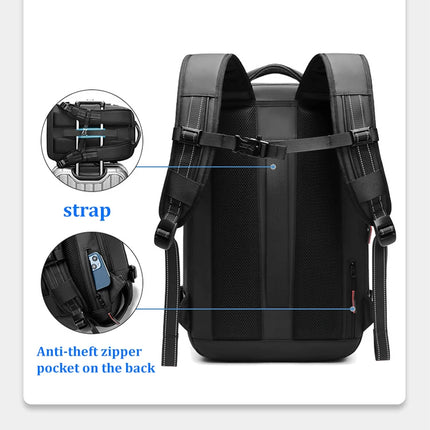 Travel Men 17 inch Laptop Backpack vacuum compression