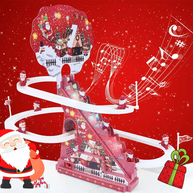 Climbing Stairs Early Education Electric Track Little Yellow Duck LightToys Christmas Halloween Gift