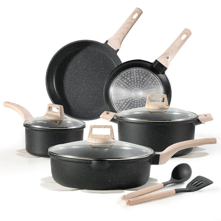Wholesale 21-Piece Cookware Sets Non-stick Kitchenware Steamer Pot Soup & Stock Pots Pans