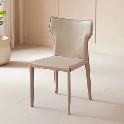 Leather Meeting Sedentary Dining Chair Luxury Backrest Comfortable Simple Dining Chair Hotel Restaurant Cadeiras Home Furniture