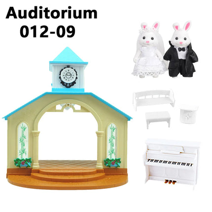 Dollhouse Castle Treehouse Auditorium Play House Miniature Furniture Model Kitchen Toy Girls Gift