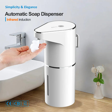 Intelligent Sensor Multi-Speed Contact-Free Wall-Mounted Vertical Hand Sanitizer Bubble Machine Rechargeable Soap Dispenser