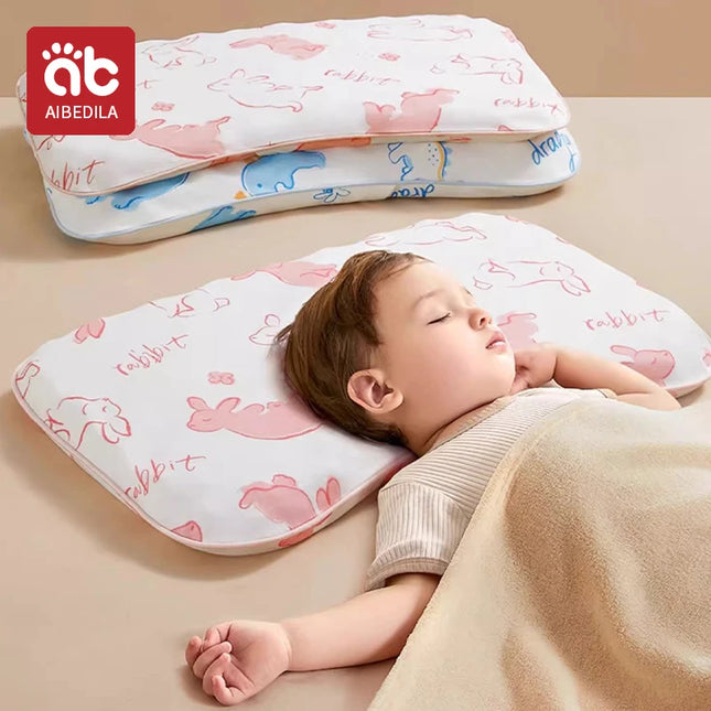 AIBEDILA Silicone Baby Pillows for Newborns Washable Neck Pillow Newborn Baby Things Children's 0-6Years Travel Pillow Bedding