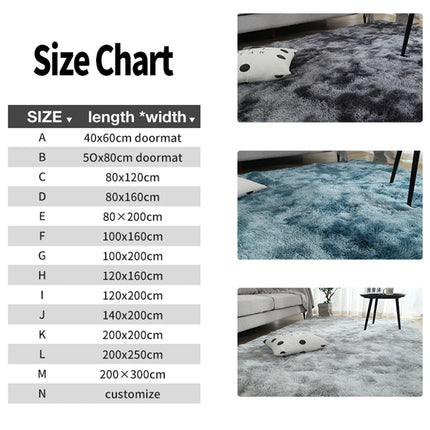 Gray Carpet for Living Room Plush Rug Bed Room Floor Fluffy Mats Anti-slip Home Decor Rugs Soft Velvet