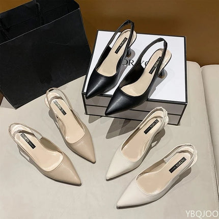 2025 Summer new pointed high heels Women's sandals Casual Shallow mouth shoe Fashion