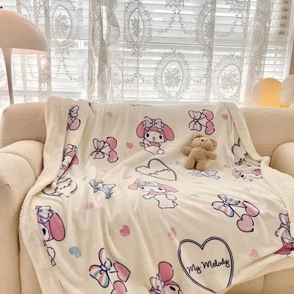 Children Adult Blanket Cartoon Cute Plush Air Conditioning Nap Blanket