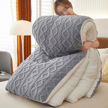 Super Thick Winter Warm Blanket for Bed Artificial Lamb Cashmere Weighted Blankets