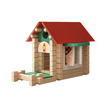 Natural log Children's Early Education Educational Building Blocks Small House Construction Assembly Game Toys