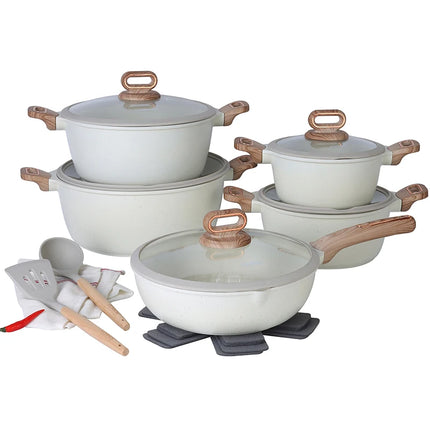 DONNOR 16Pcs Cookware Sets Non Stick Pots and Pans Set Kitchen Cooking Set