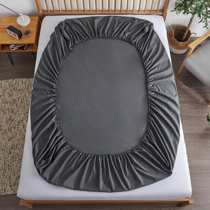 Cotton Fitted Sheet with Elastic Bands Non Slip Adjustable Mattress Covers for Single Double King Queen Bed,140/160/200cm
