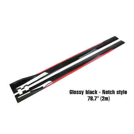2M/2.2M Car Universal Side Skirts Extension Rocker Panels Lip Splitters 6PCS Side Spoiler For Civic Benz BMW ABS Car Accessories