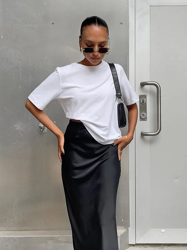 Skirts Women Female Solid Office Long Skirt