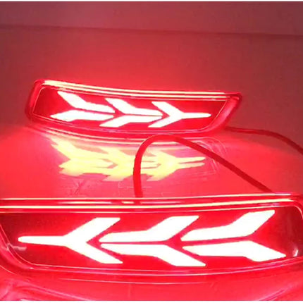 2Pcs LED Rear Bumper Reflector Lamp Driving Warning Light Brake Stop Light Turn Signal Light For Toyota Corolla Altis 2014-2018