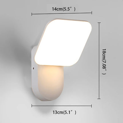 Wall Lamp Outdoor Garden Waterproof Illuminate Porch Light Home Courtyard Rotatable Lamps for Room Decor Sensor LED Lights