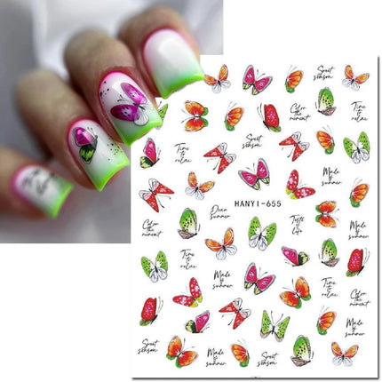3d Nail Art Decals Elegant White RoyalBlue Roses Flowers