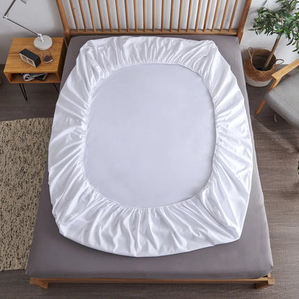 Cotton Fitted Sheet with Elastic Bands Non Slip Adjustable Mattress Covers for Single Double King Queen Bed,140/160/200cm