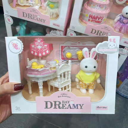 Little Rabbit Dresser Lovely Scene Play Toys Simulation Modelling Children