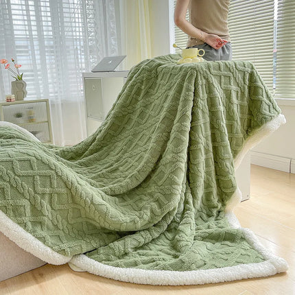 Foreign Trade Lamb Velvet Blanket Coral Flannel Sofa Cover Blanket Nap Office Shawl Air Conditioning Small Blanket Gift
