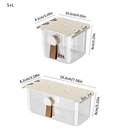 1/2Pc Drawer Style Storage Box Under The Mirror Cabinet Transparent Bathroom Kitchen Office Sundries Case Pull-Out Storage Shelf