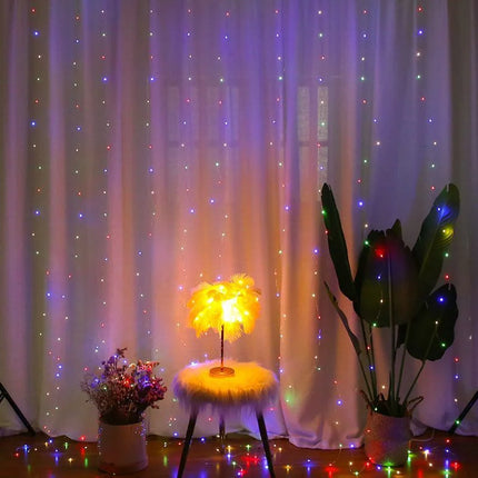 3/6M USB LED Curtain 8Modes Remote Control String Lights Holiday Wedding Fairy Garland Lights For Bedroom Living Room Decor