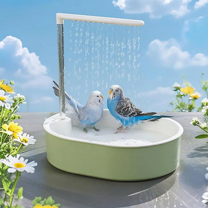 Parrot Bath Anti-Splash Bird Shower Quiet USB Powered Pump Automatic Bird Shower for Cockatiels Conures Parakeets Lovebirds
