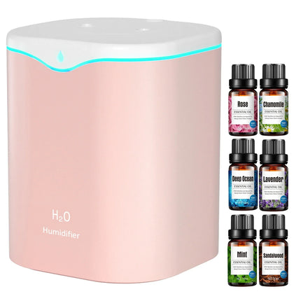 2L Double Spray Humidifiers with LED light Cool Mist Auto Shut-Off Humidifier Portable Desk Humidifiers for Bedroom Home Room