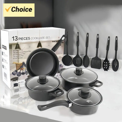 Cooking Pot Set Non Stick Deep Frying Pan Multifunctional Milk Pot Maifan Stone Frying Pan Kitchen Cookware