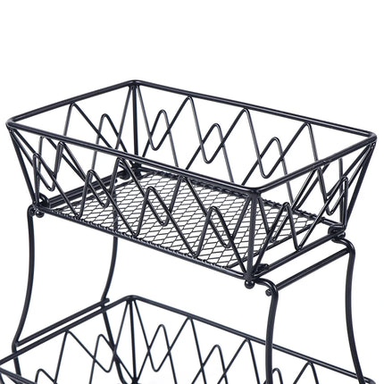 Fruit Bowl Metal For Kitchen Storage, 2 Tier Decorative Fruit Basket, Can Be Used As a Banana Holder, Vegetable Basket