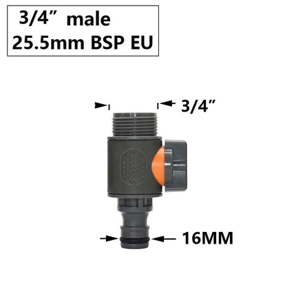 Garden Hose Quick Connector 1/2 3/4 1 Inch Pipe Coupler Stop Water Connector
