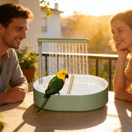 Parrot Automatic Shower Pet Bird Bath Cage Basin USB Electric Circulating Water Bird Bathtub for Lovebird Cockatiel Birds Toy