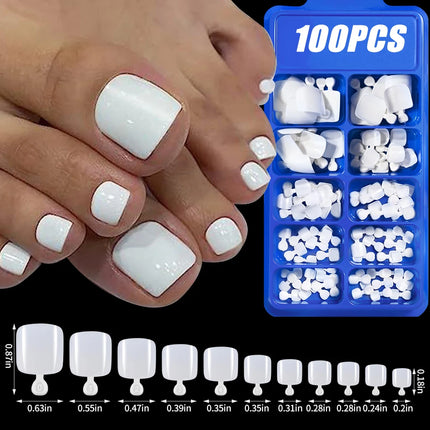 100Pcs Light Pink Press on Nails Short Medium Square