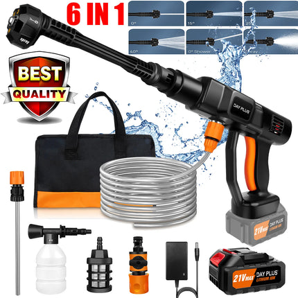 Brushless 21V Electric High Pressure Washer Cordless Efficient Car Garden
