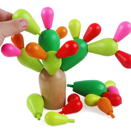 New Creative Mosaic Toy Gifts Children Prickly Pear Cactus Wooden Blocks