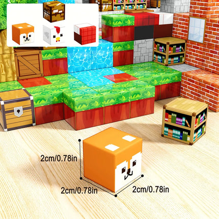 Magnetic Building Blocks Mine World Cube Magnet World Set for Kid Age DIY